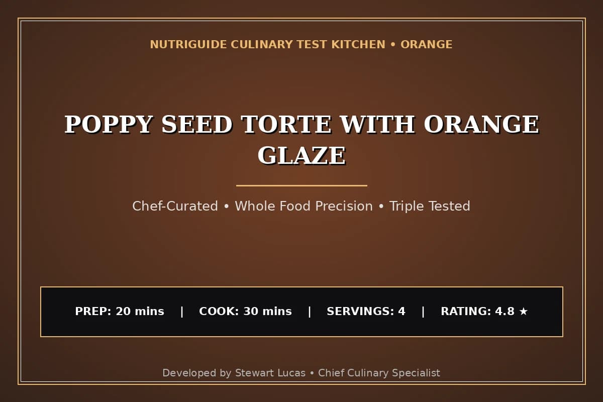 Poppy Seed Torte With Orange Glaze