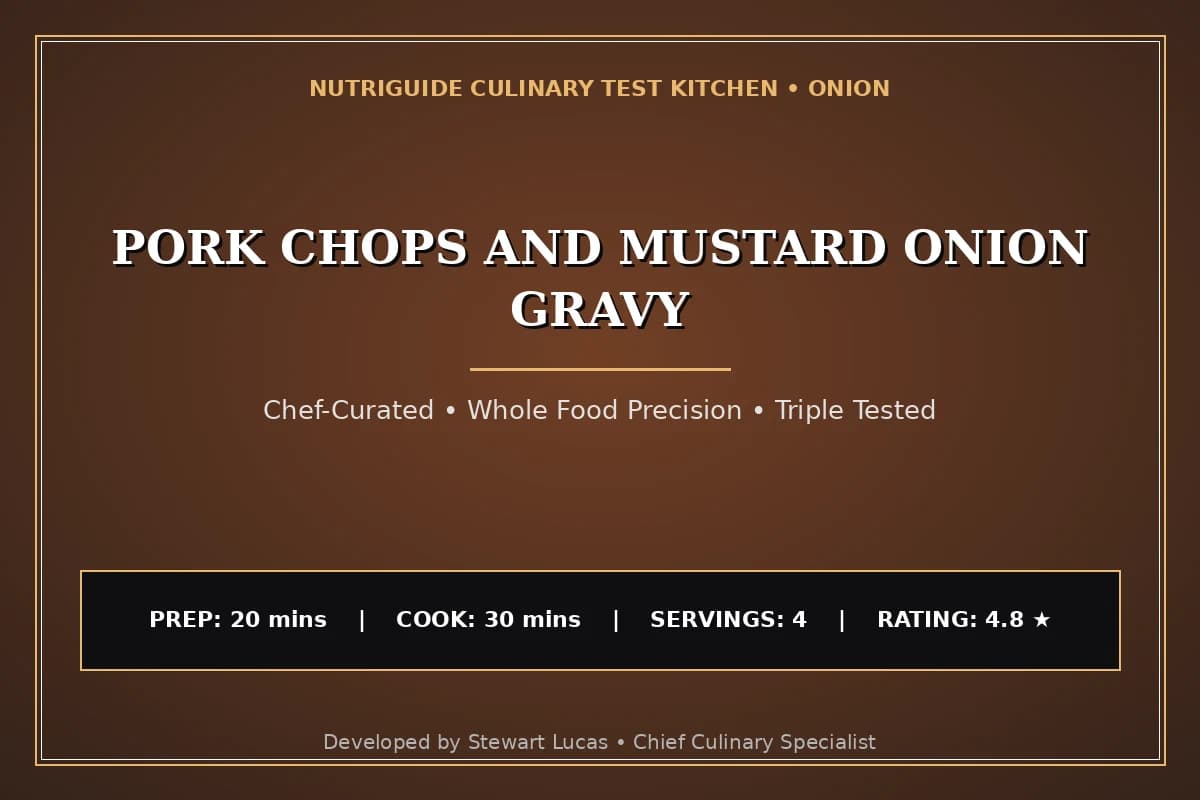 Pork Chops And Mustard Onion Gravy