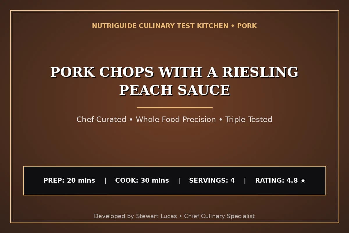 Pork Chops With A Riesling Peach Sauce