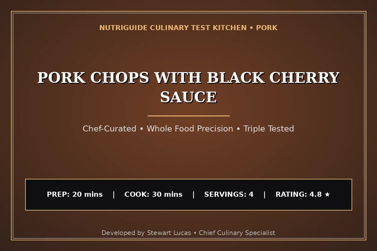 Pork Chops With Black Cherry Sauce