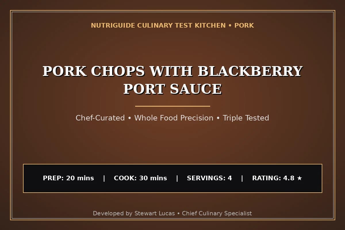 Pork Chops With Blackberry Port Sauce