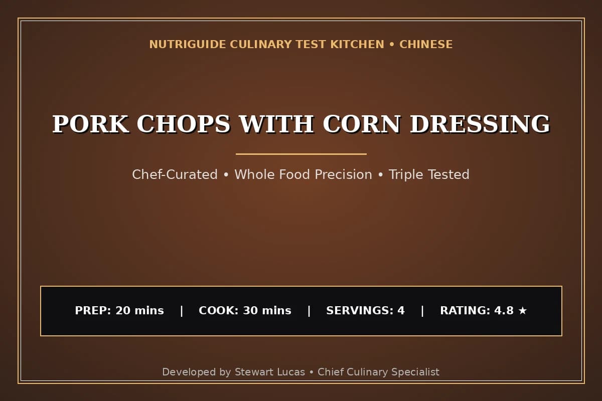 Pork Chops With Corn Dressing