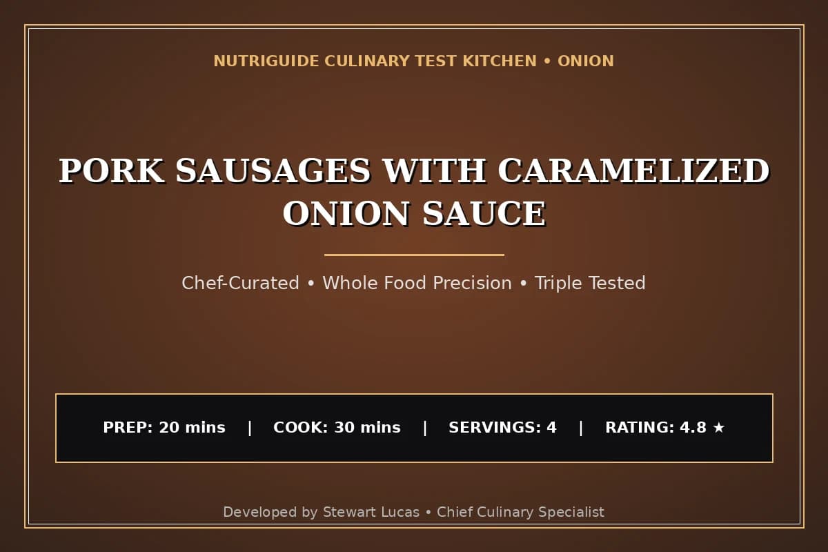 Pork Sausages With Caramelized Onion Sauce