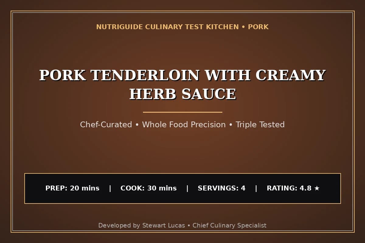 Pork Tenderloin With Creamy Herb Sauce
