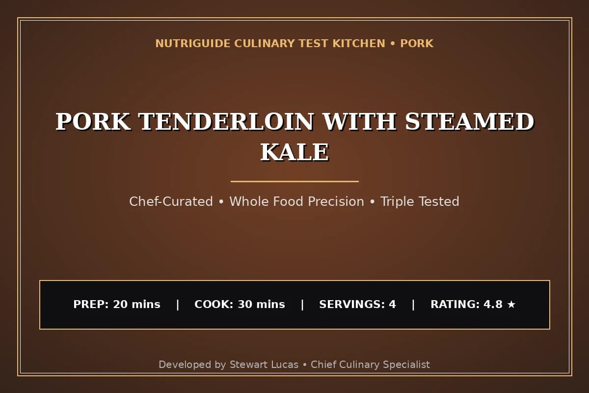 Pork Tenderloin With Steamed Kale