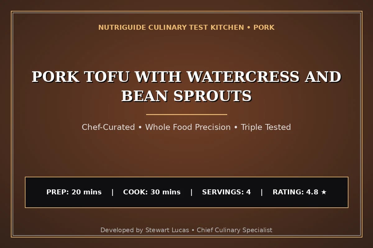 Pork Tofu With Watercress And Bean Sprouts