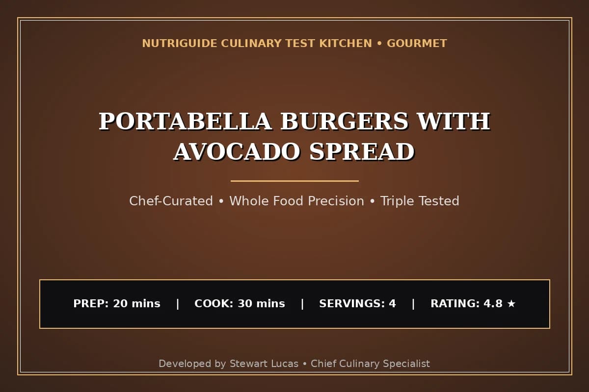 Portabella Burgers With Avocado Spread
