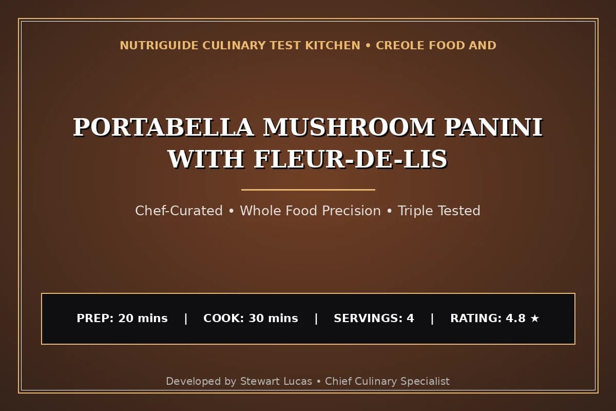 Portabella Mushroom Panini With Fleur-De-Lis