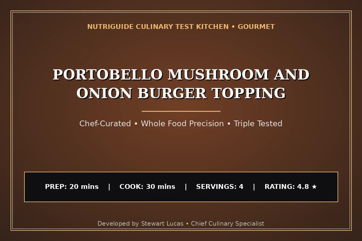 Portobello Mushroom And Onion Burger Topping