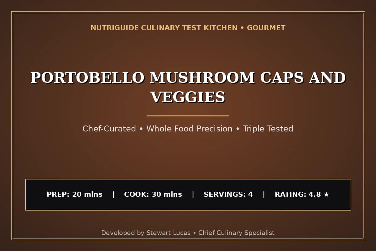 Portobello Mushroom Caps And Veggies
