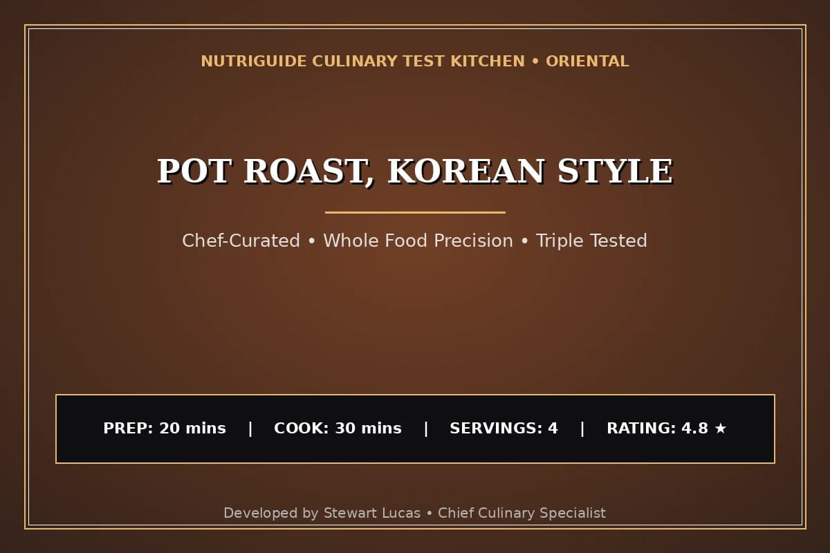 Pot Roast, Korean Style