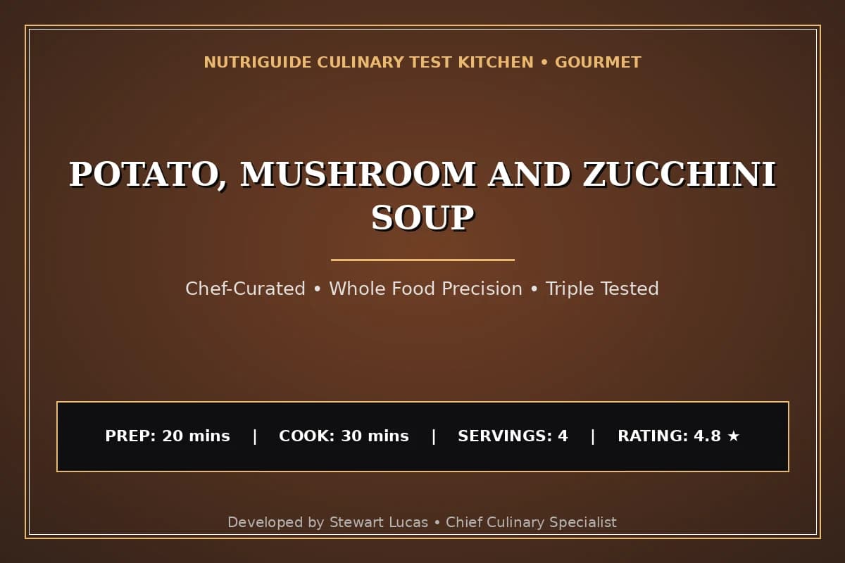 Potato, Mushroom And Zucchini Soup