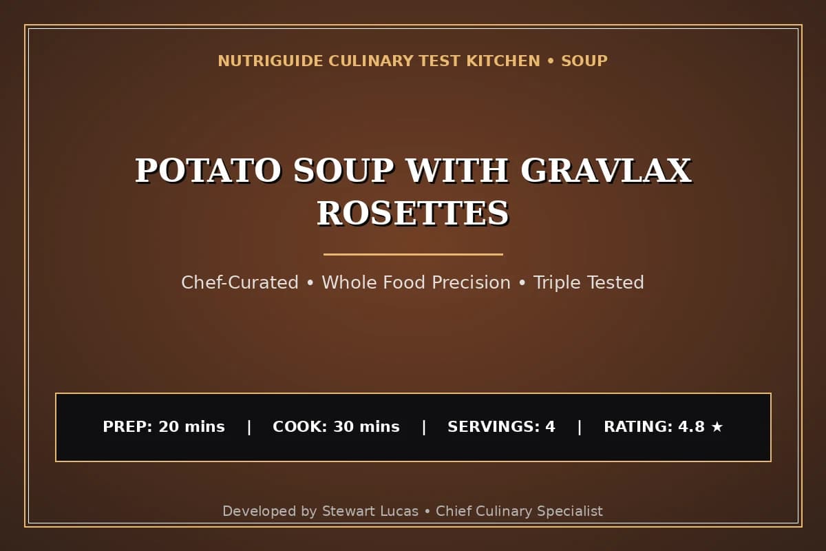 Potato Soup With Gravlax Rosettes