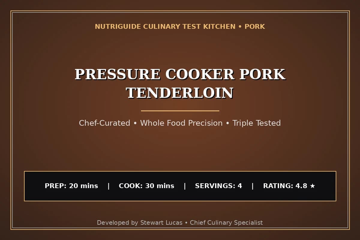 Pressure Cooker Pork Tenderloin