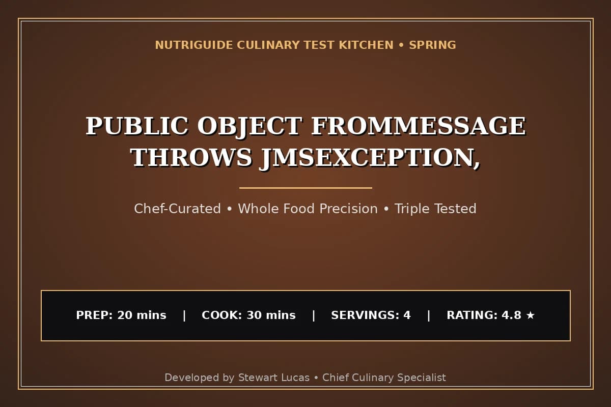 Public Object Frommessage Throws Jmsexception,