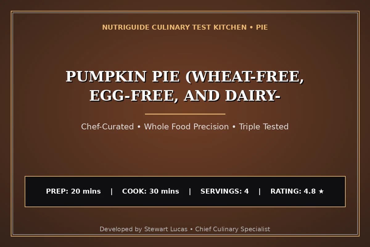 Pumpkin Pie (Wheat-Free, Egg-Free, And Dairy-