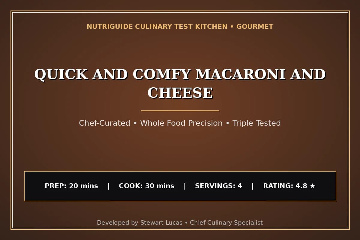 Quick And Comfy Macaroni And Cheese