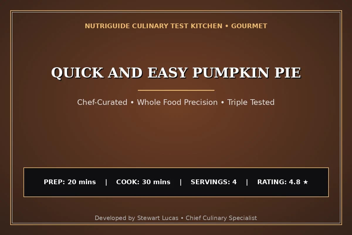 Quick And Easy Pumpkin Pie