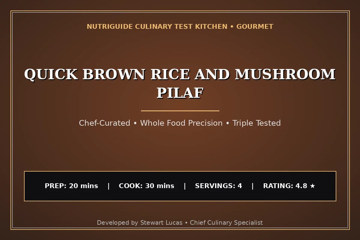 Quick Brown Rice And Mushroom Pilaf