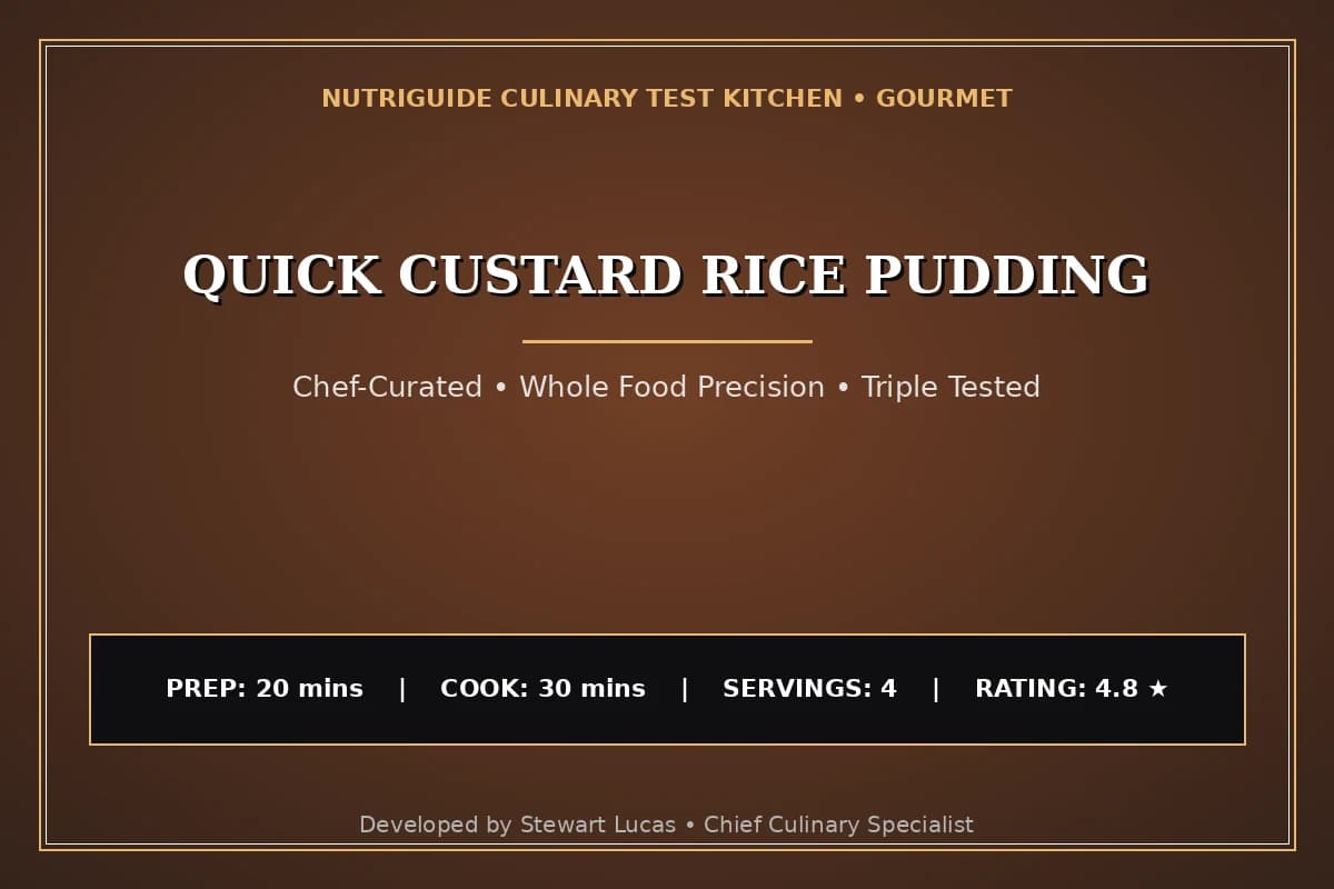 Quick Custard Rice Pudding