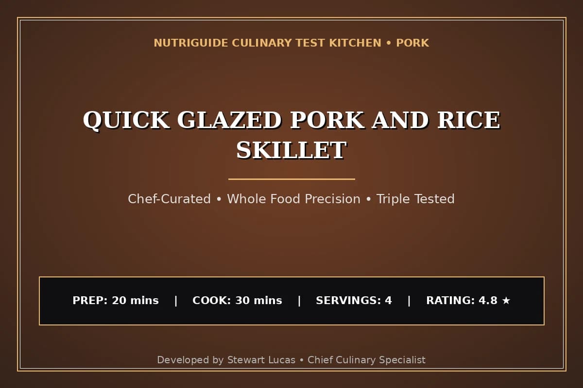 Quick Glazed Pork And Rice Skillet
