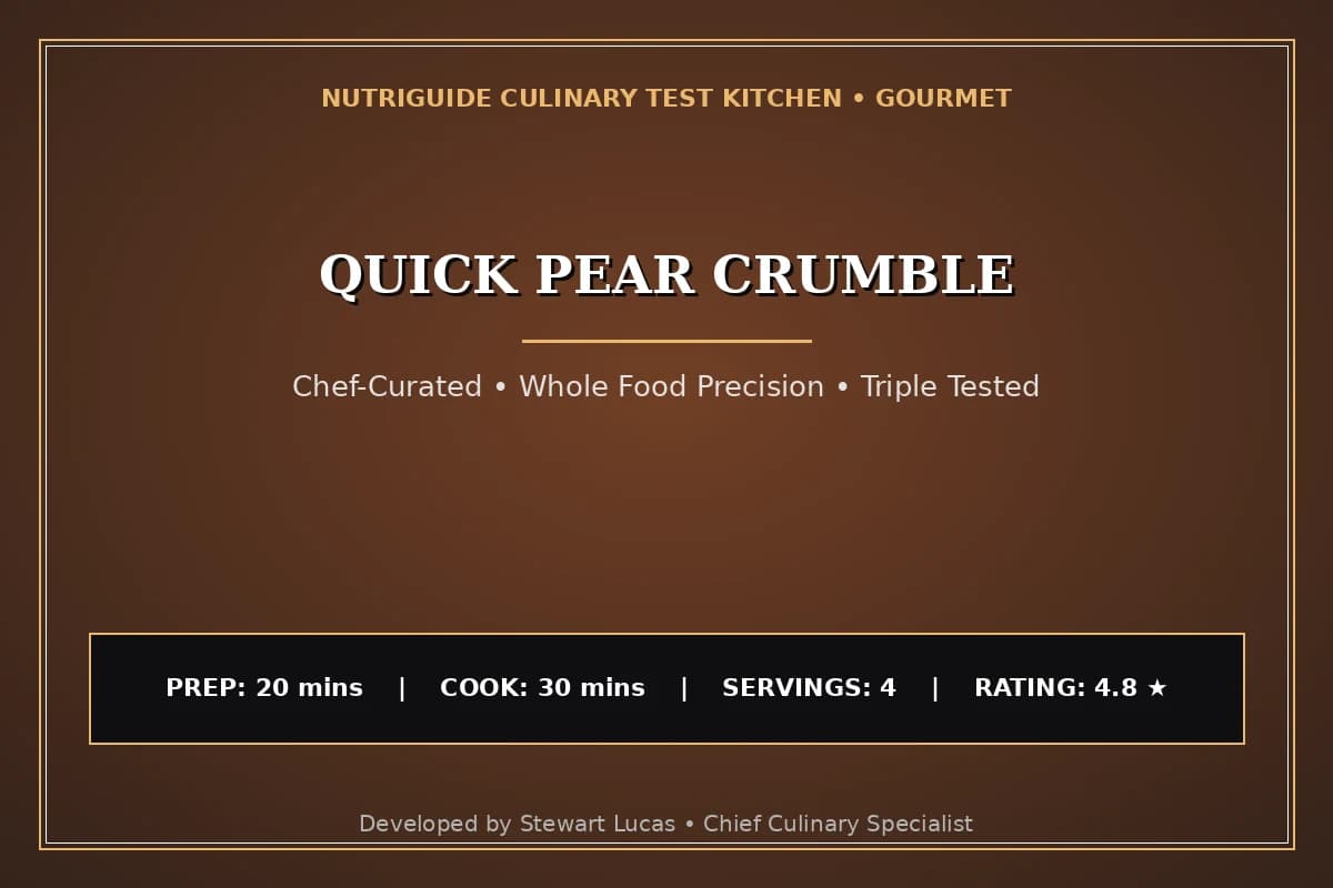 Quick Pear Crumble