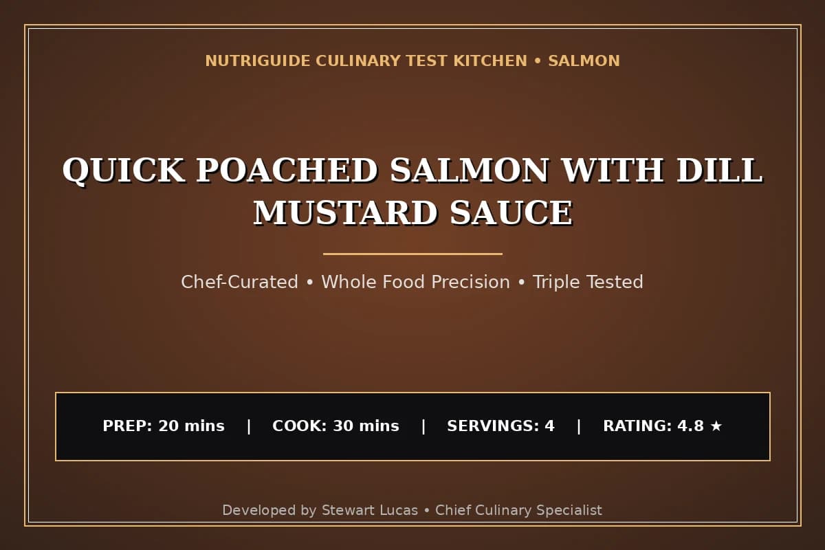 Quick Poached Salmon With Dill Mustard Sauce
