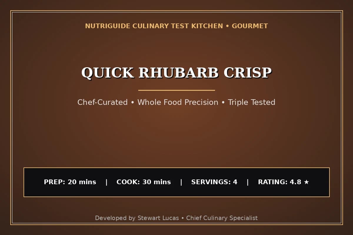 Quick Rhubarb Crisp