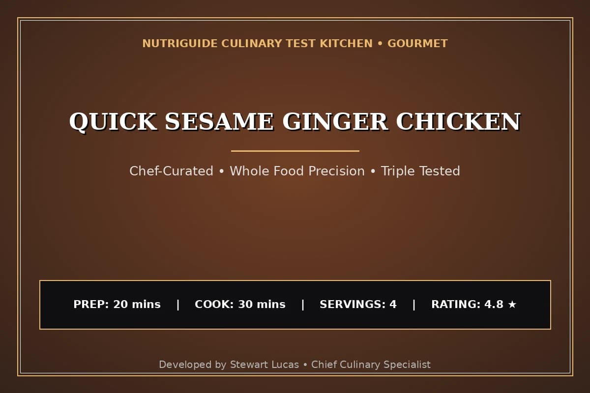 Quick Sesame Ginger Chicken