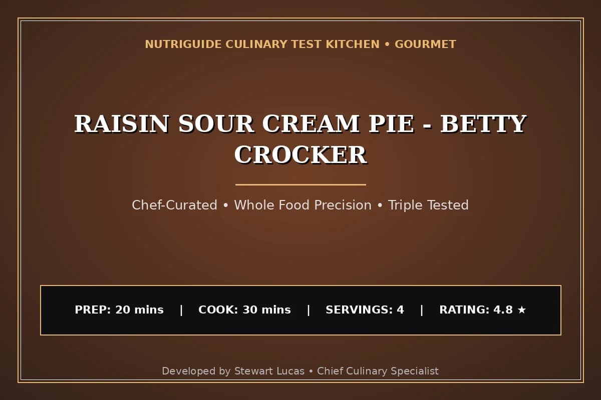 Raisin Sour Cream Pie - Betty Crocker