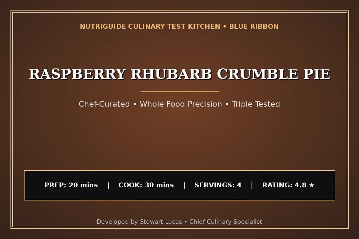 Raspberry Rhubarb Crumble Pie