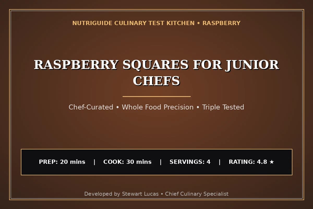 Raspberry Squares For Junior Chefs