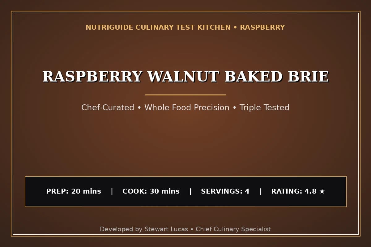 Raspberry Walnut Baked Brie
