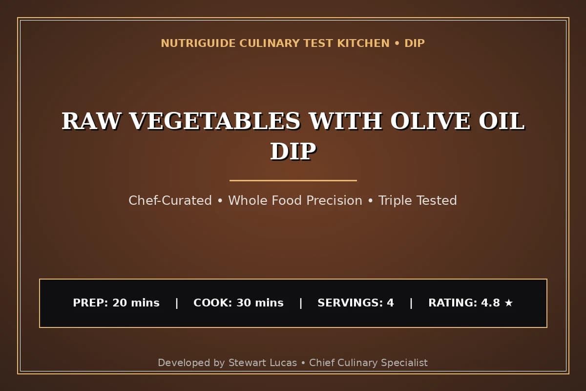 Raw Vegetables With Olive Oil Dip