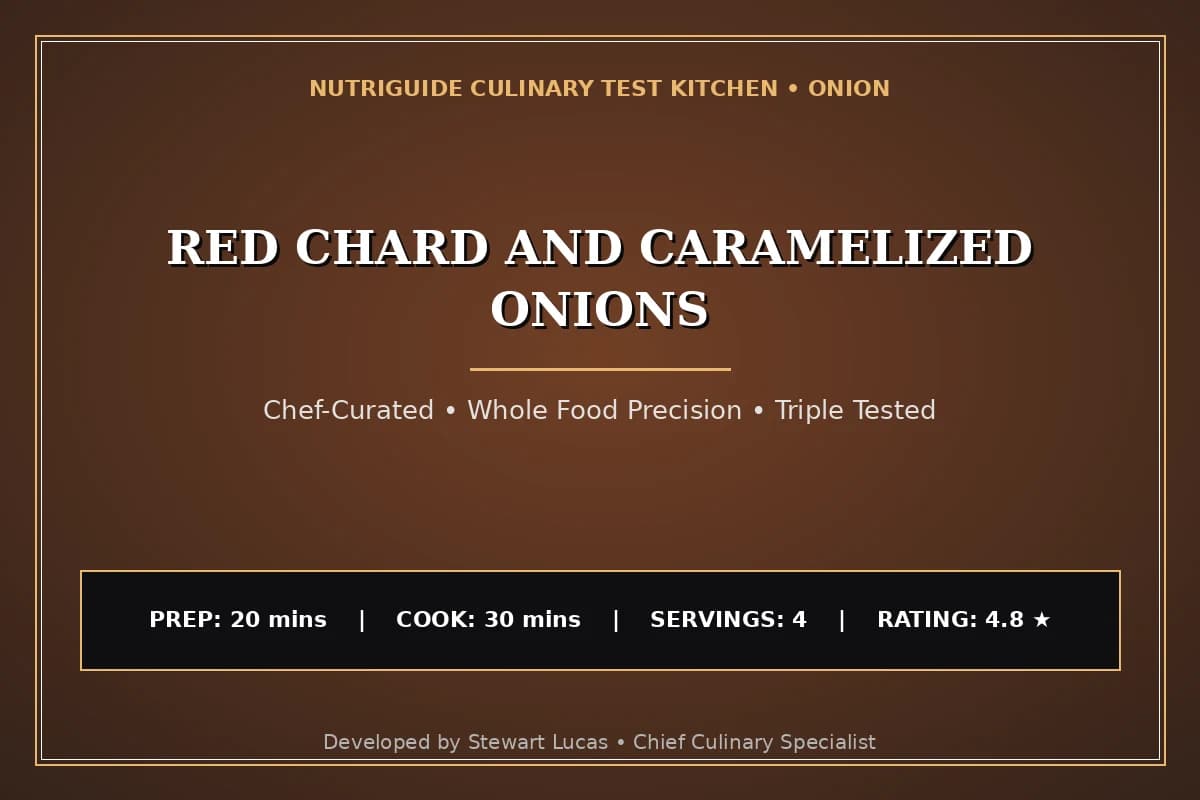 Red Chard And Caramelized Onions