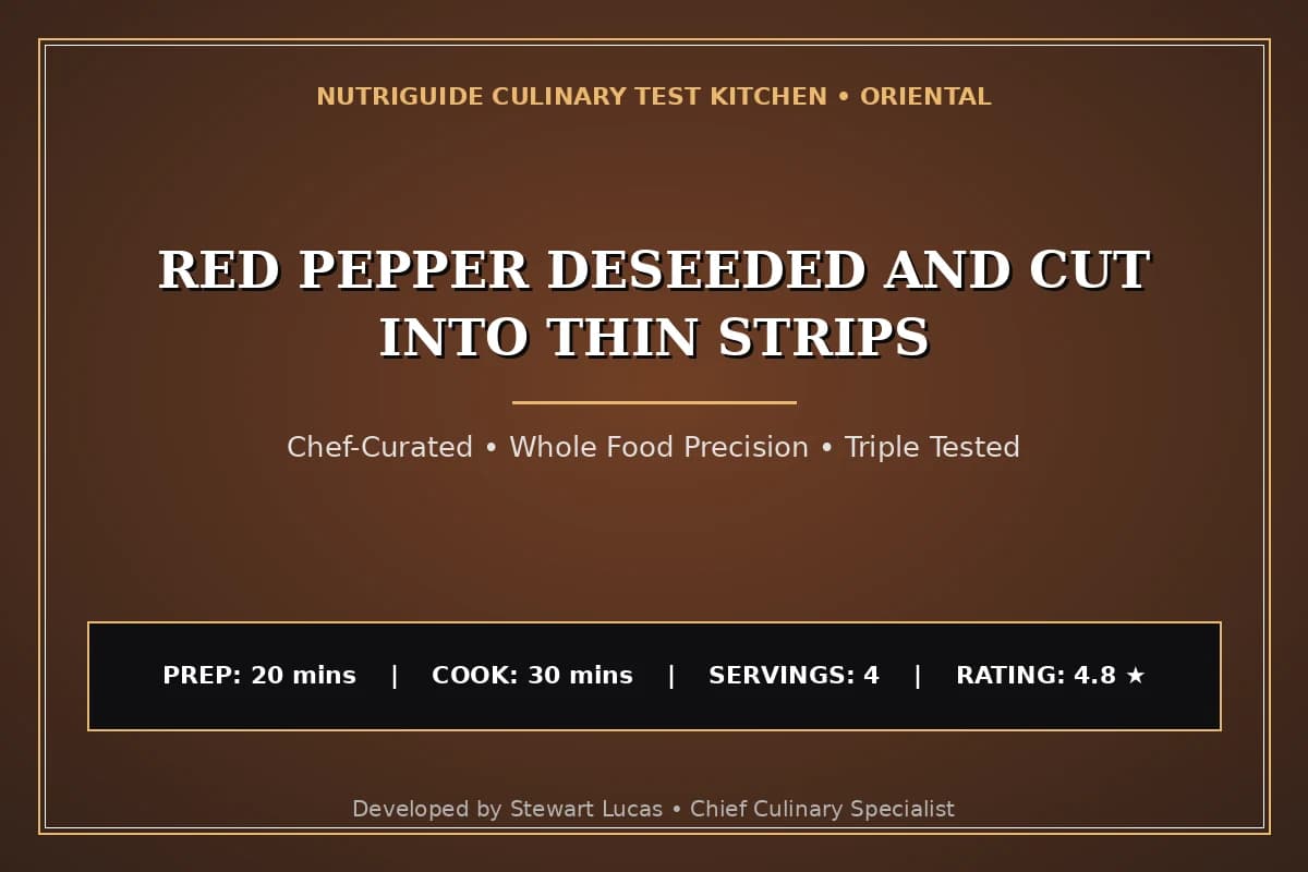 Red Pepper Deseeded And Cut Into Thin Strips