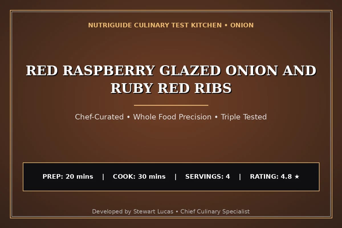 Red Raspberry Glazed Onion And Ruby Red Ribs