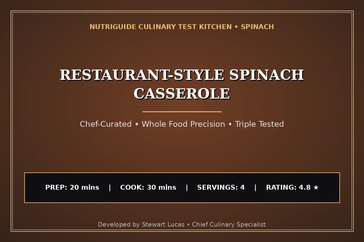 Restaurant-Style Spinach Casserole