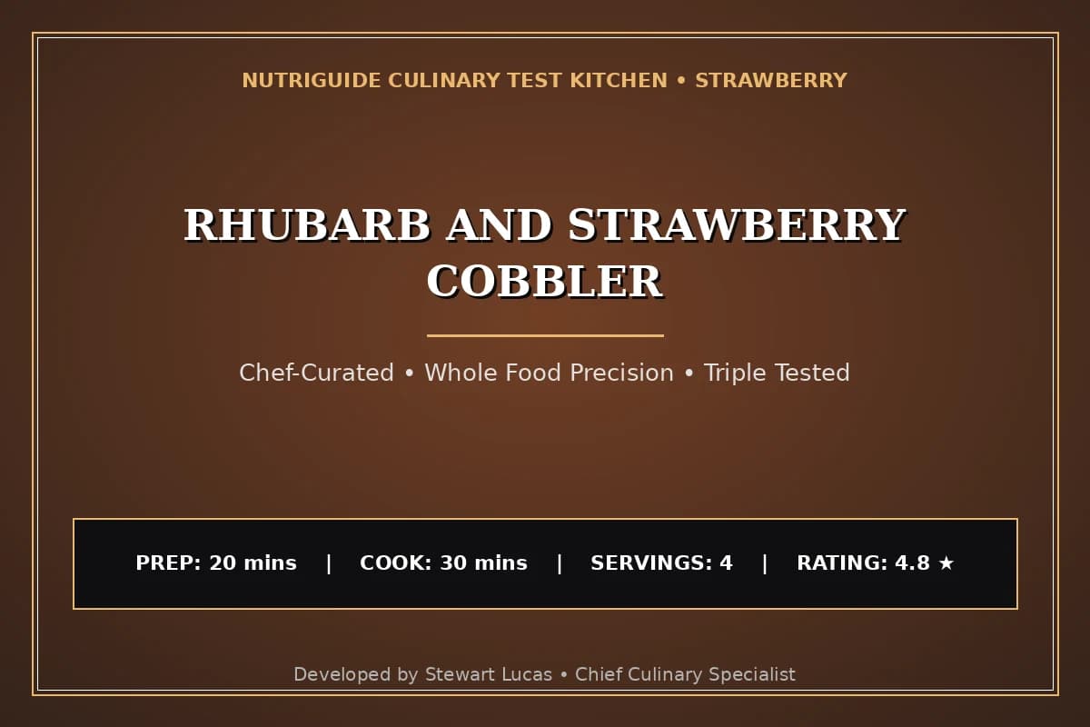 Rhubarb And Strawberry Cobbler