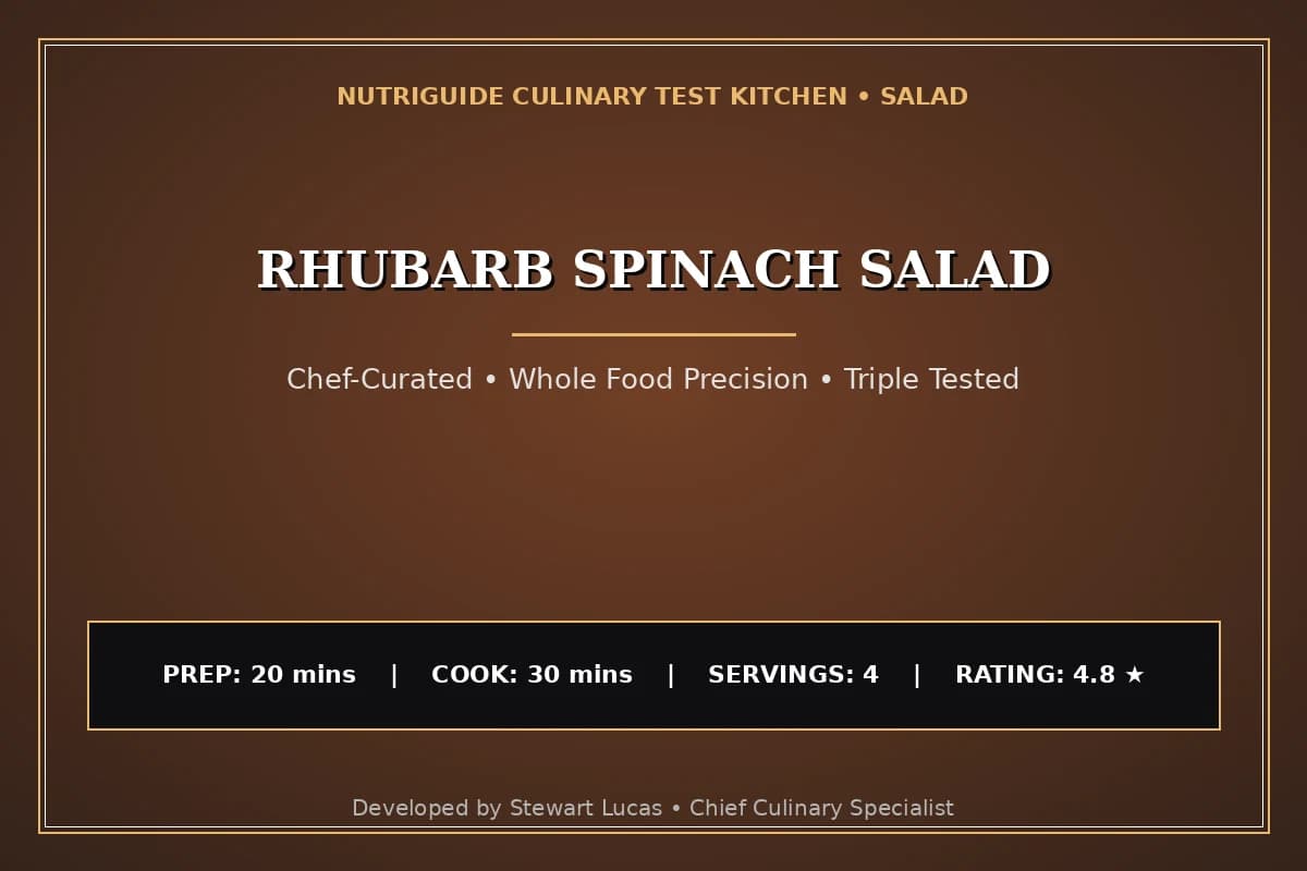 Rhubarb Spinach Salad