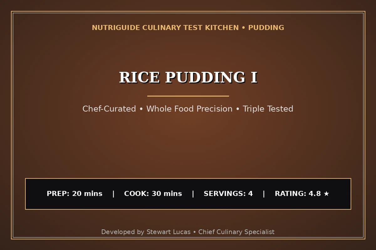 Rice Pudding I