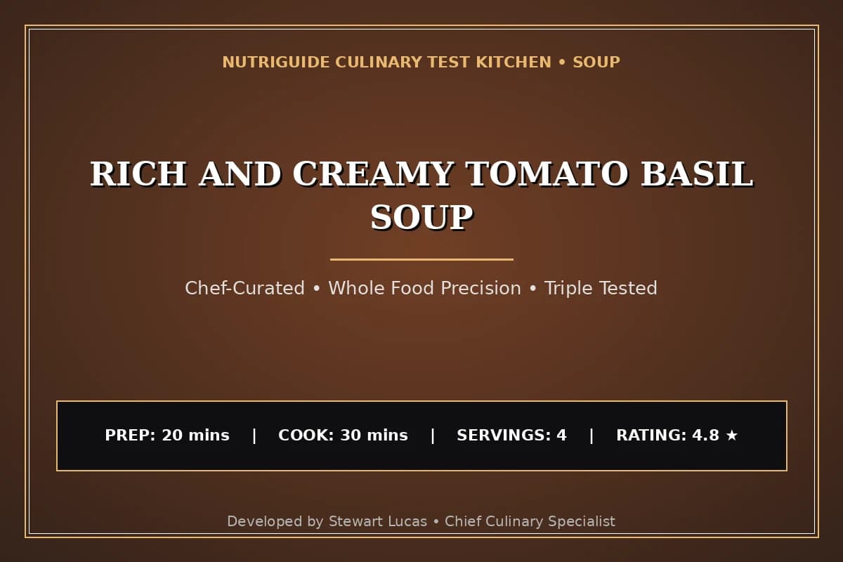 Rich And Creamy Tomato Basil Soup