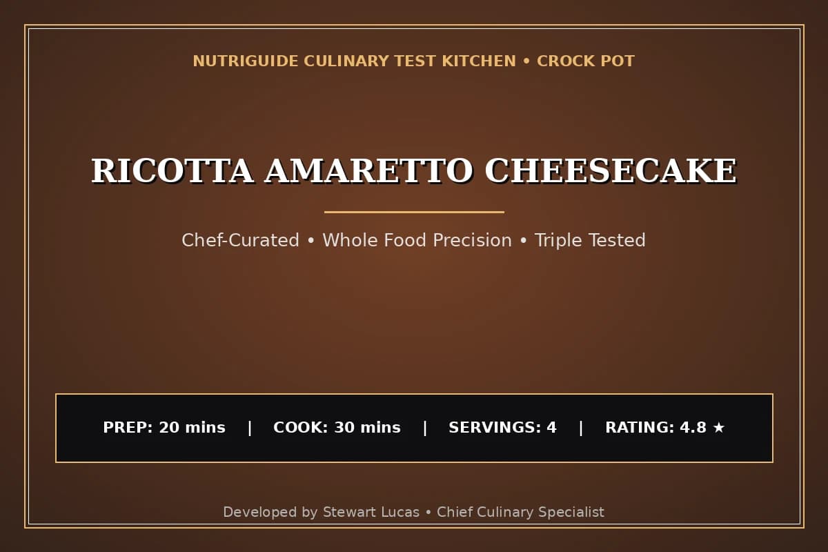Ricotta Amaretto Cheesecake