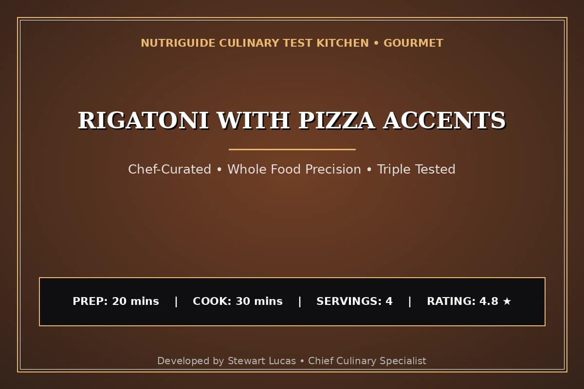 Rigatoni With Pizza Accents