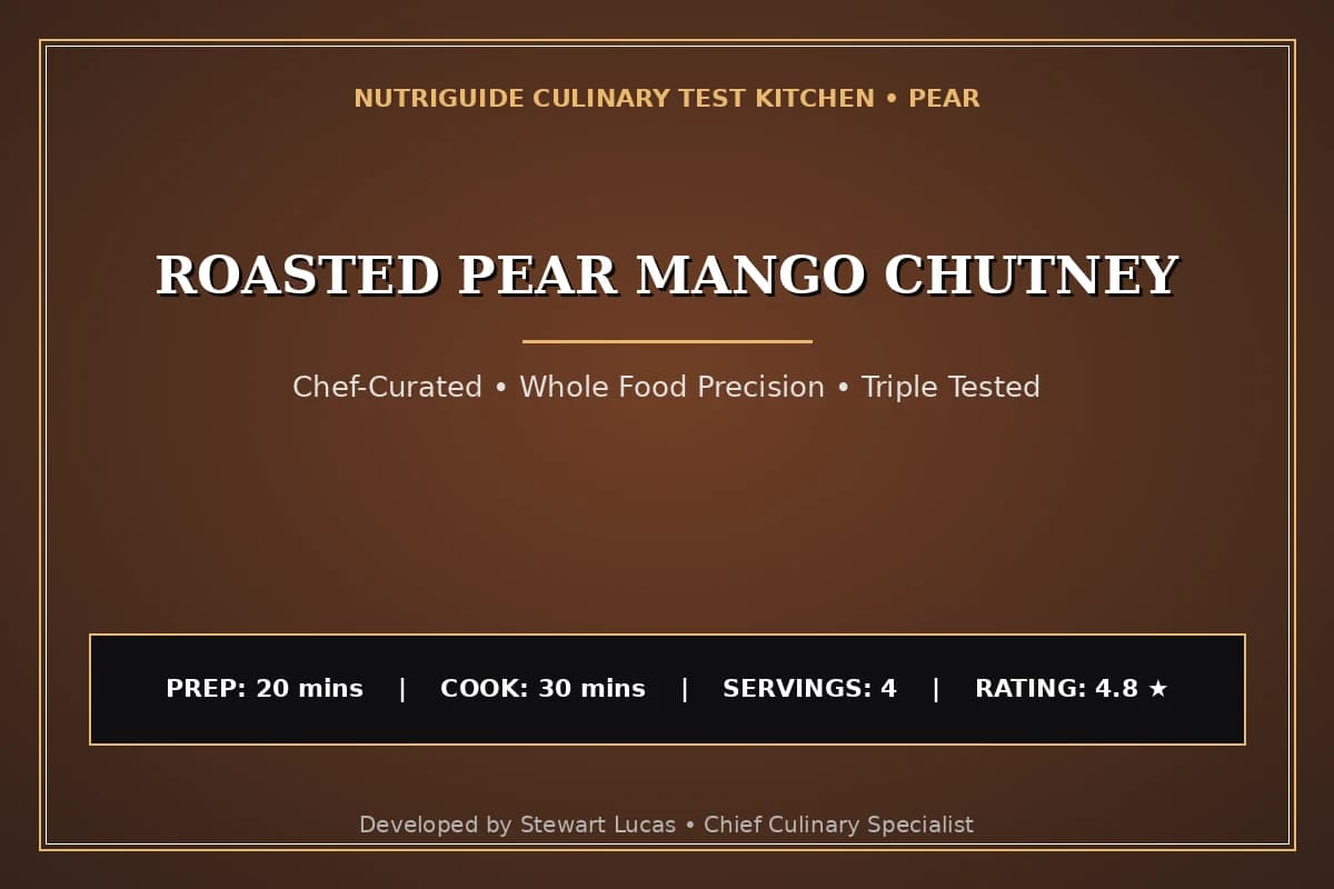 Roasted Pear Mango Chutney