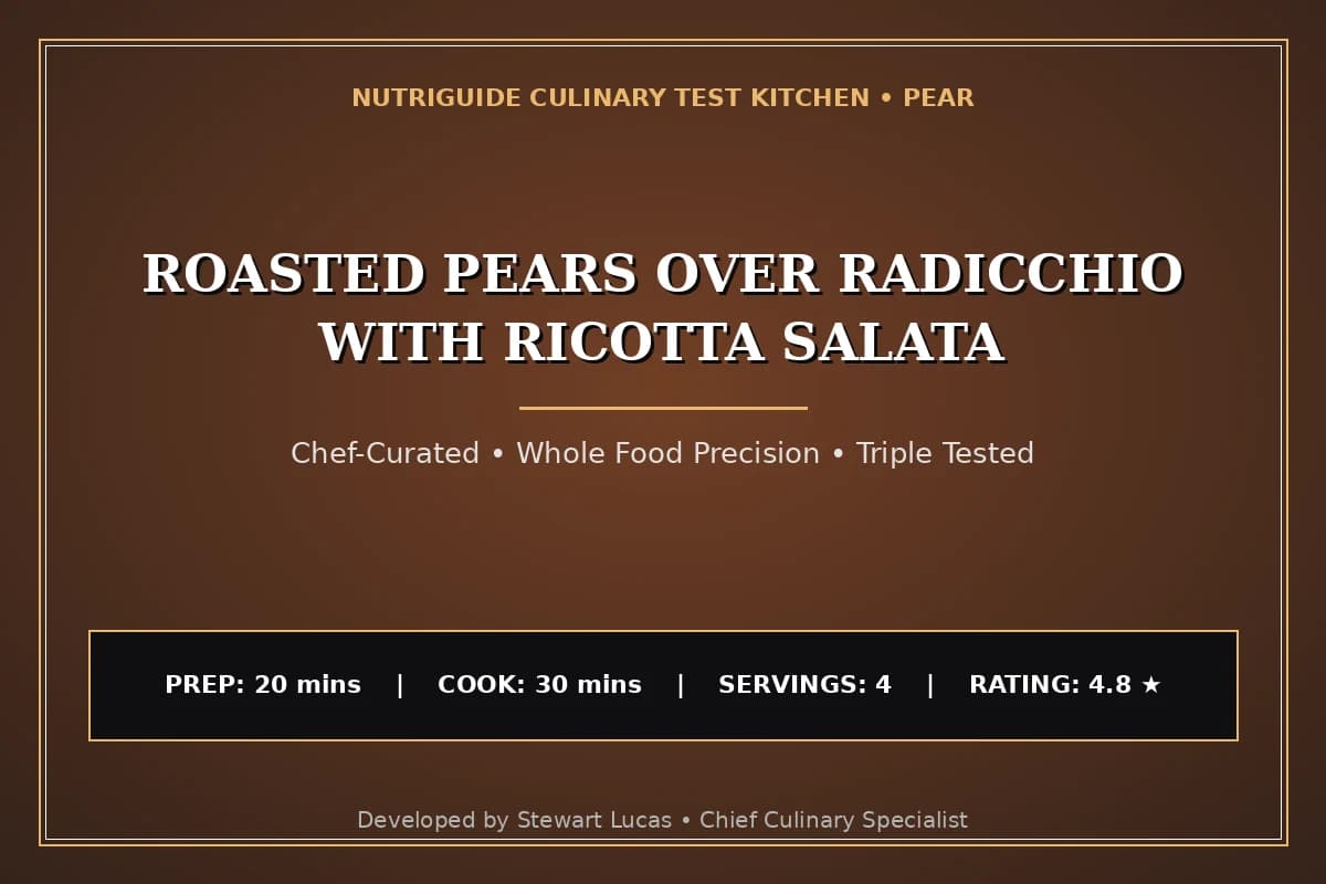 Roasted Pears Over Radicchio With Ricotta Salata