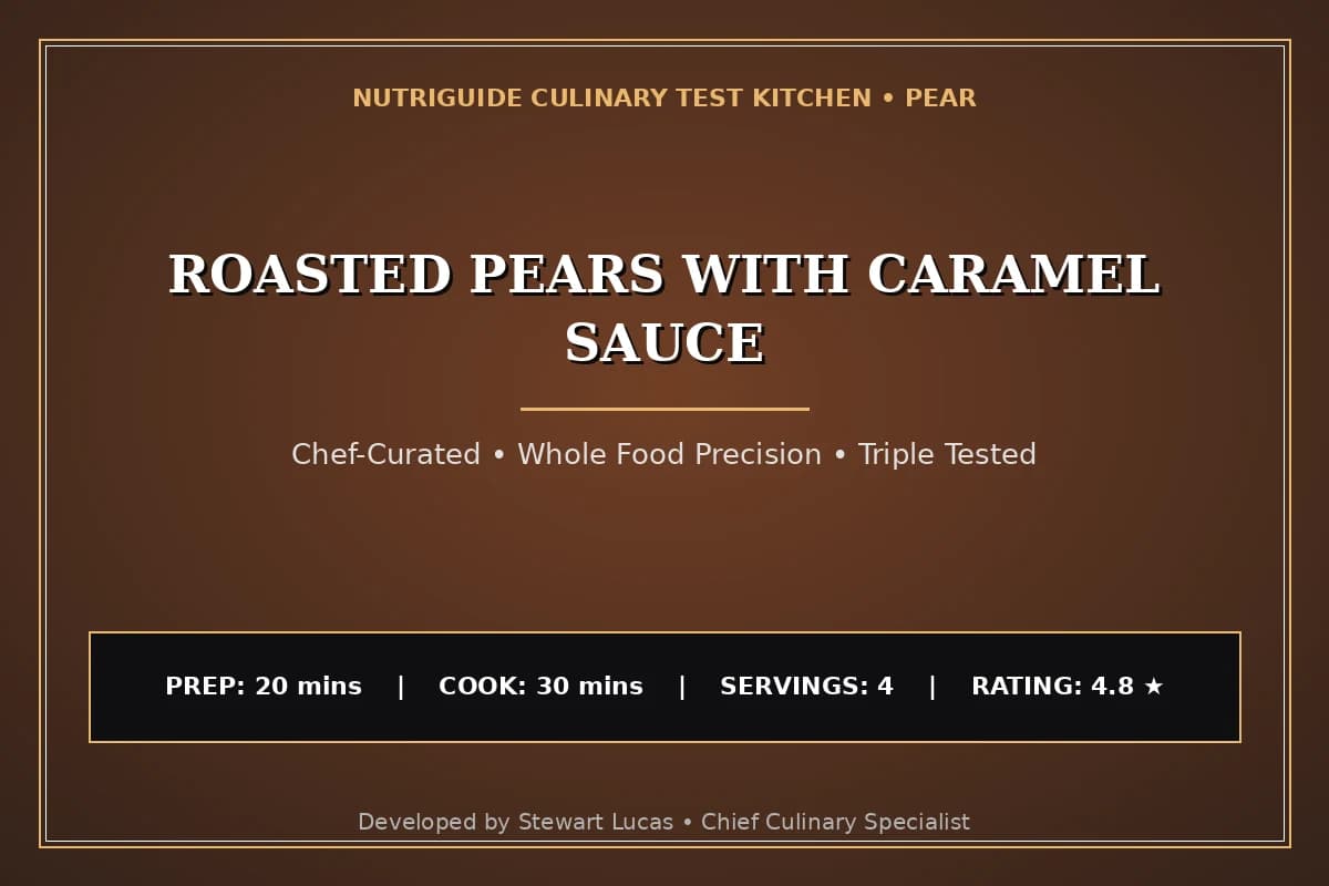 Roasted Pears With Caramel Sauce