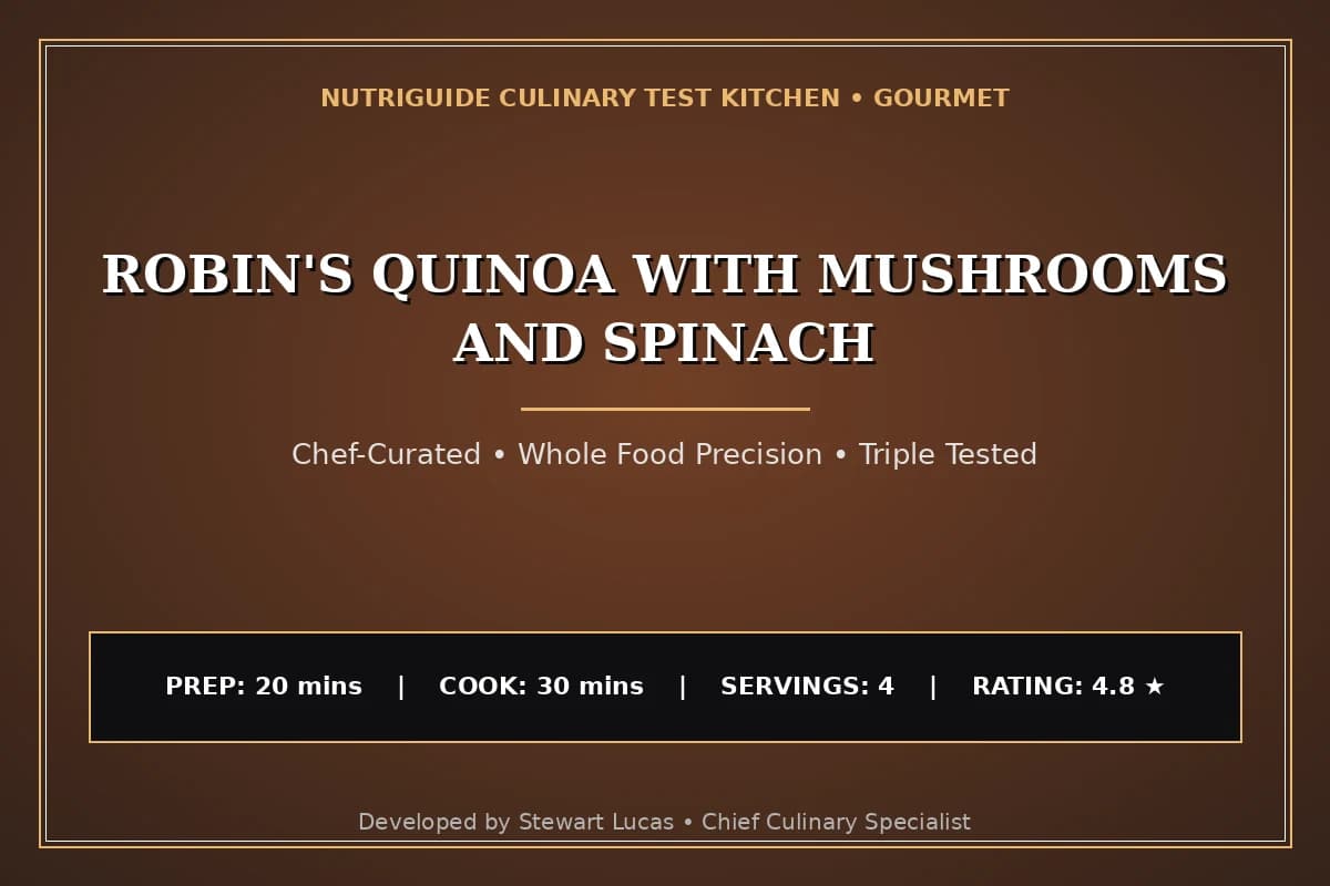 Robin'S Quinoa With Mushrooms And Spinach