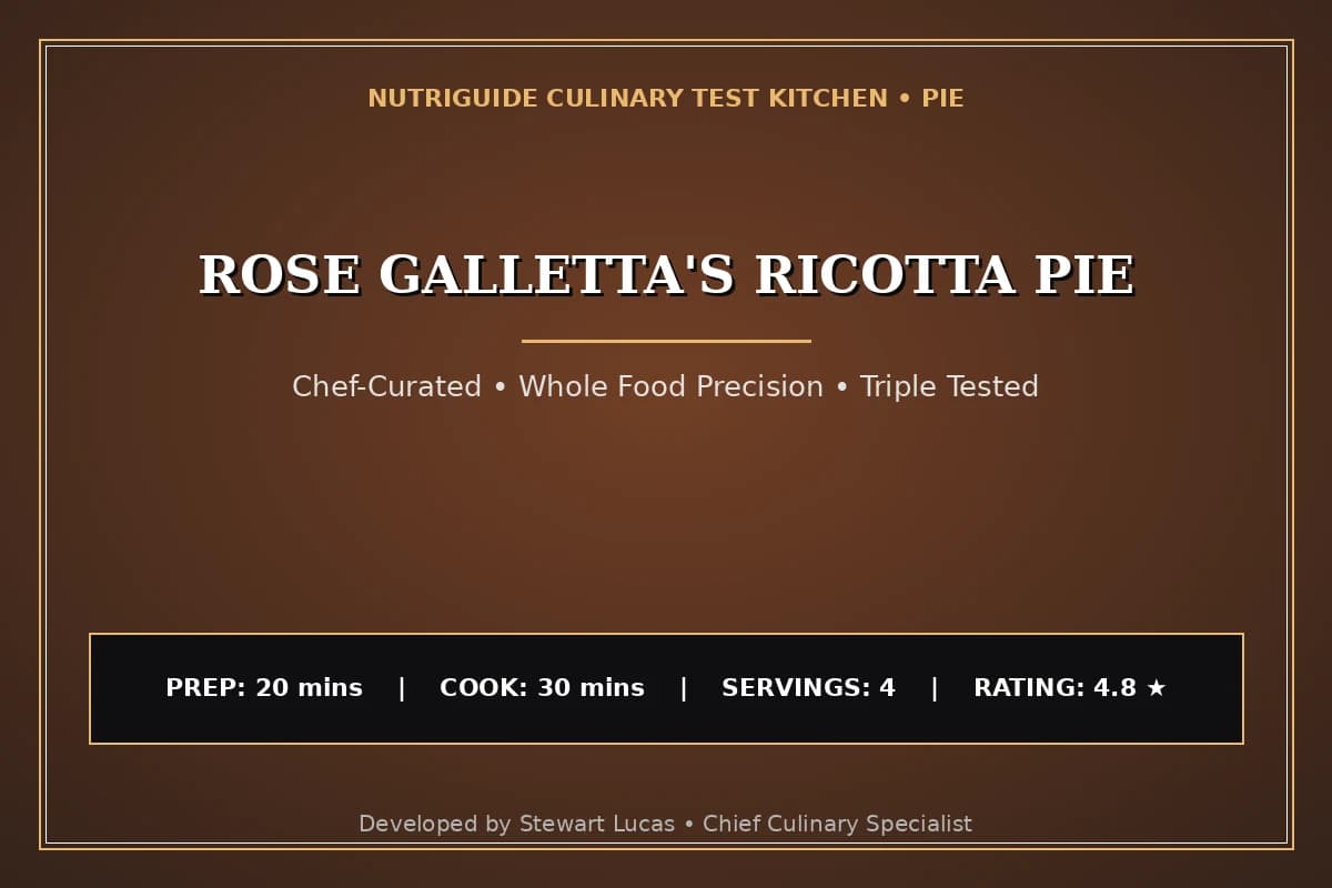Rose Galletta'S Ricotta Pie