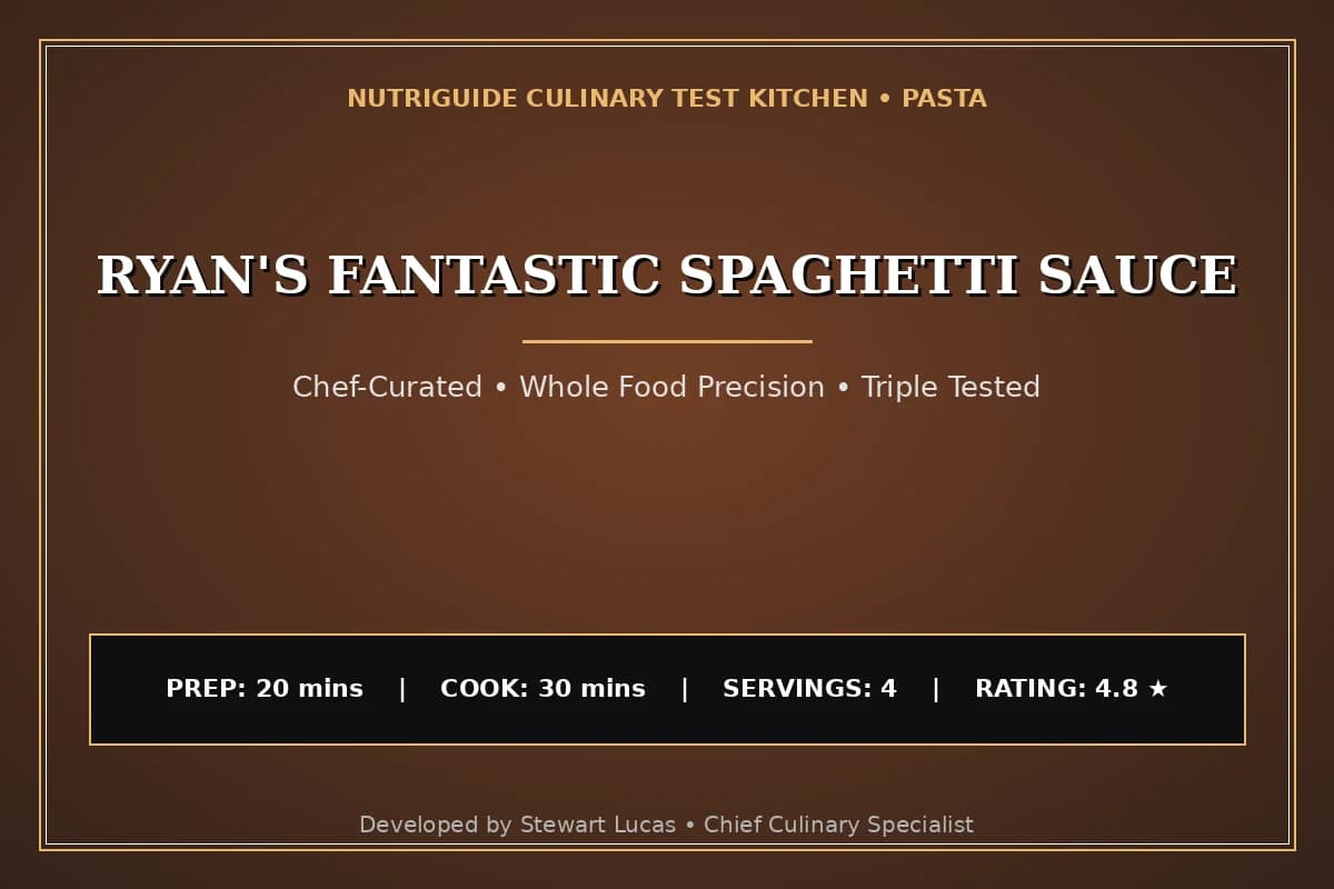 Ryan'S Fantastic Spaghetti Sauce